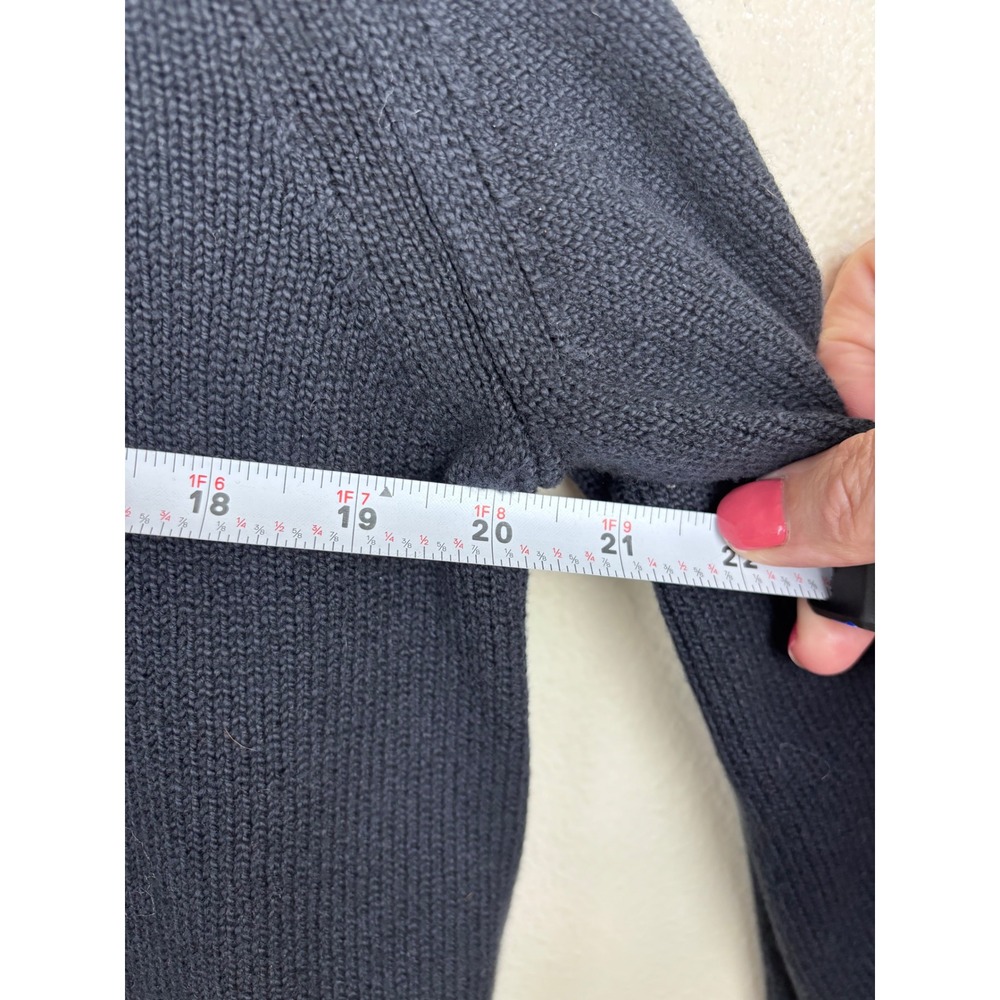 Buck Mason Polo Sweater Mens M Black 100% Cotton Long Sleeve Academic Preppy - Picture 3 of 6